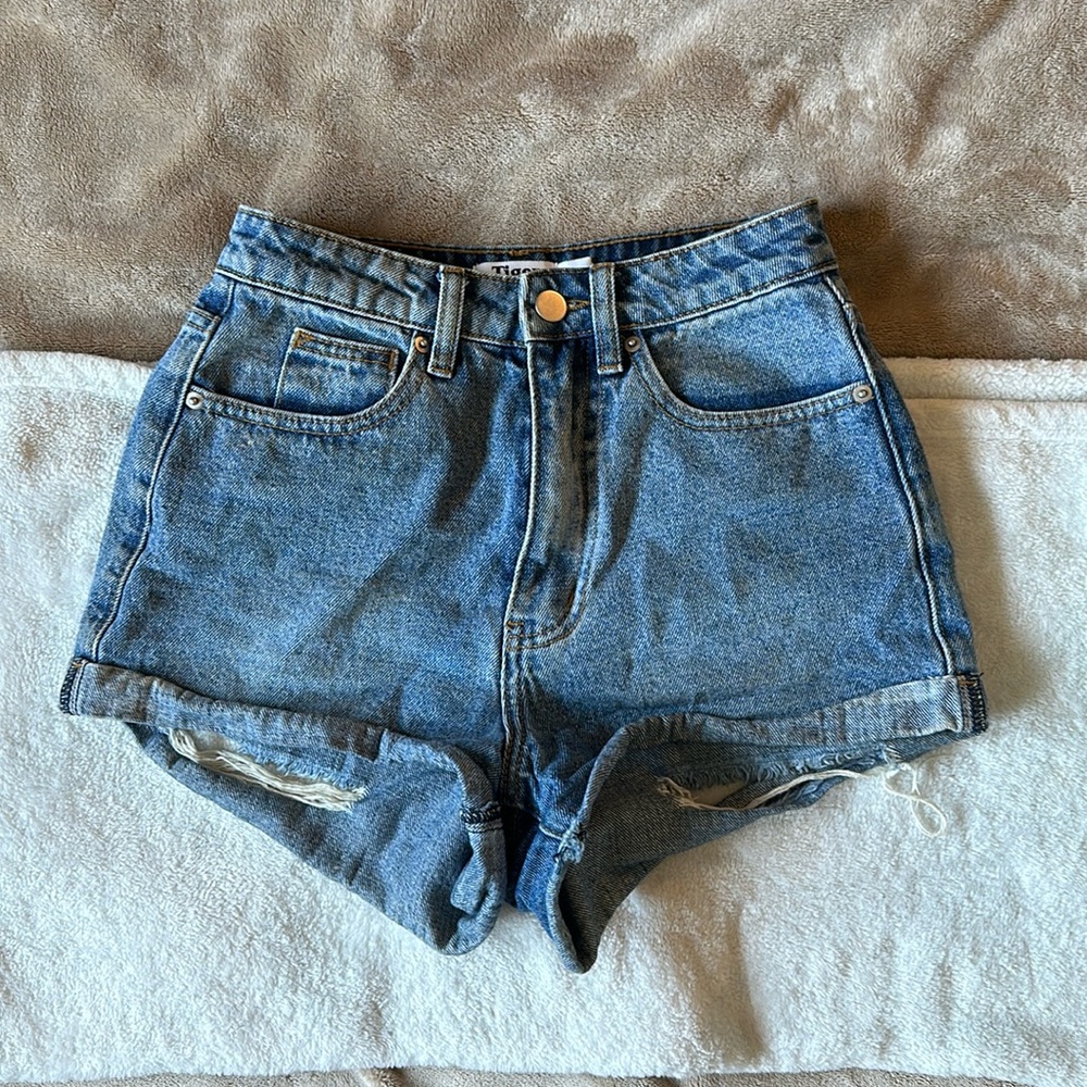 Tiger Mist Denim distressed shorts